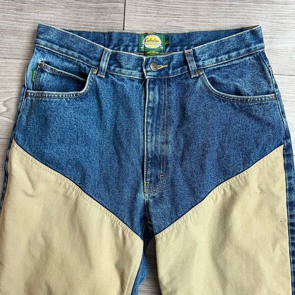 Cabela's Outdoor Gear Duck Hunting Blue Jean Brush Pants Size 34 Long - Picture 2 of 9